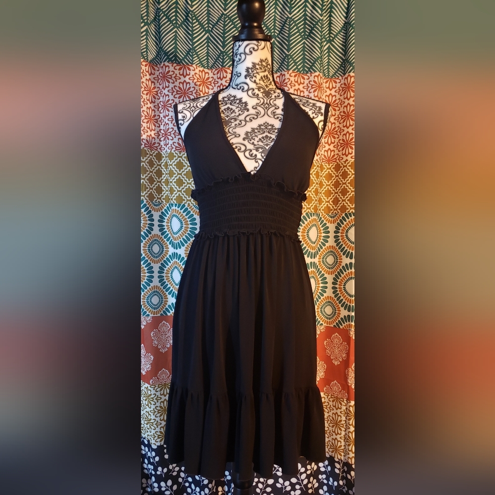 Black Halter Dress (Size M)
